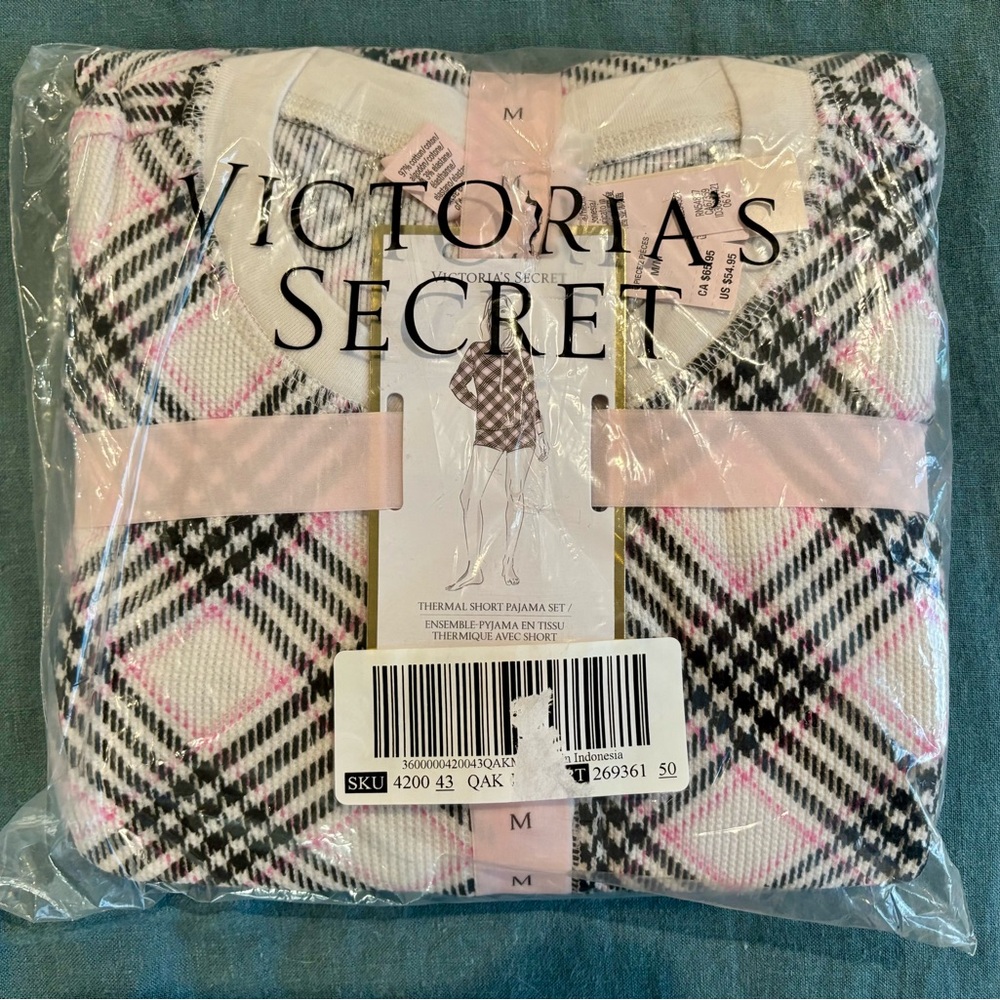 Victoria's Secret Pink and Black Plaid Sleepwear